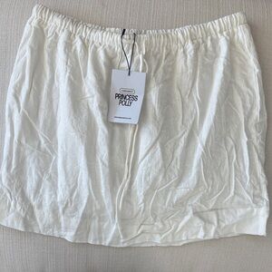 Princess Polly Cream Mini Skirt